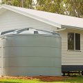 Rainwater conservation tanks on new house